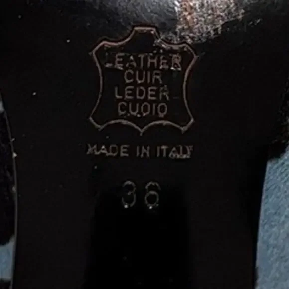 Rare Vintage Fendi Blue Leopard Calf Hair Heels Pumps Size 36 Italy - Picture 14 of 14